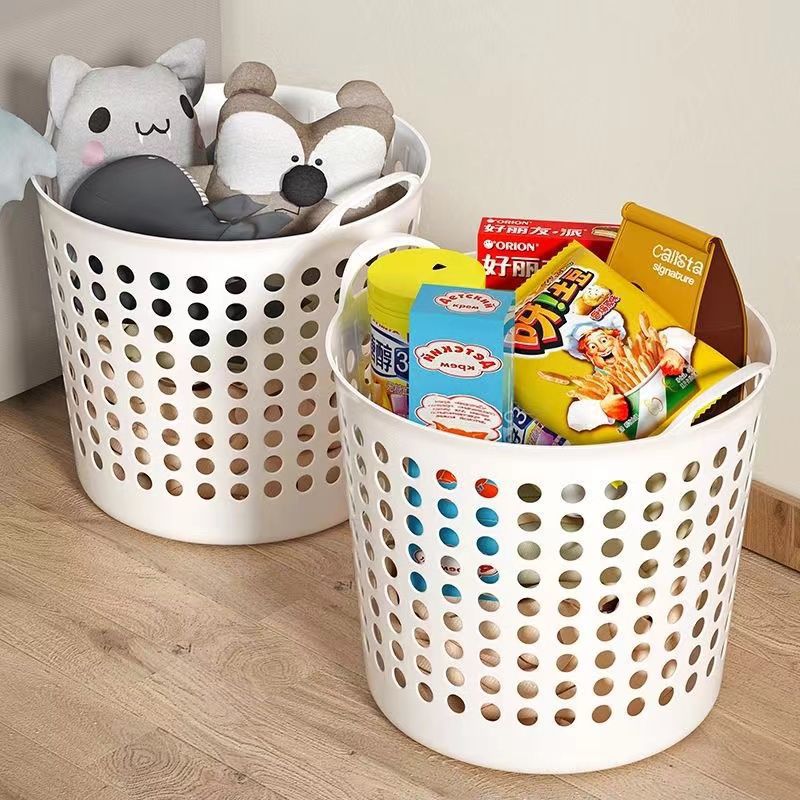 Dirty Clothes Basket, Laundry Basket, Bathroom Clothes Organizer, Dirty Clothes, Snacks and Sundries, Hollow Multi-Function