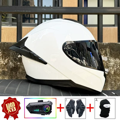 New Motorcycle Helmet, Safety Helmet for Motosiklet kaskı (dəbilqə) - pearl-white-tea-mirror-y10-soft-wheat-delivered-with-transparent-mirror-s