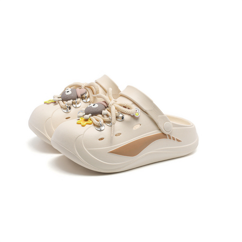 Zapatos con agujeros de suela gruesa para mujeres que usan pies no apestosos