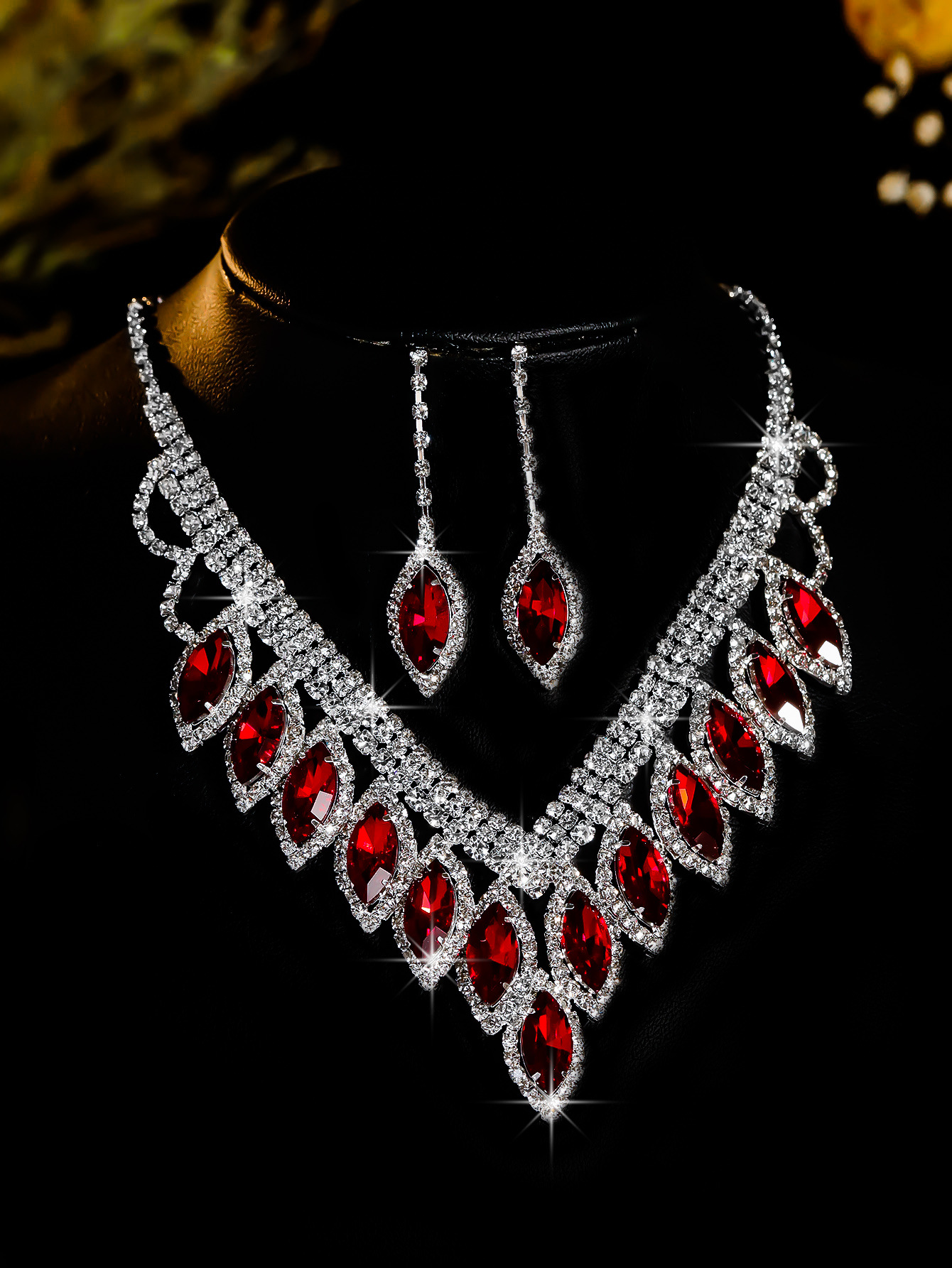 bride necklace set earring jewelry set banquet dress set necklace fashionable all match exquisite jewelry_voghion.com