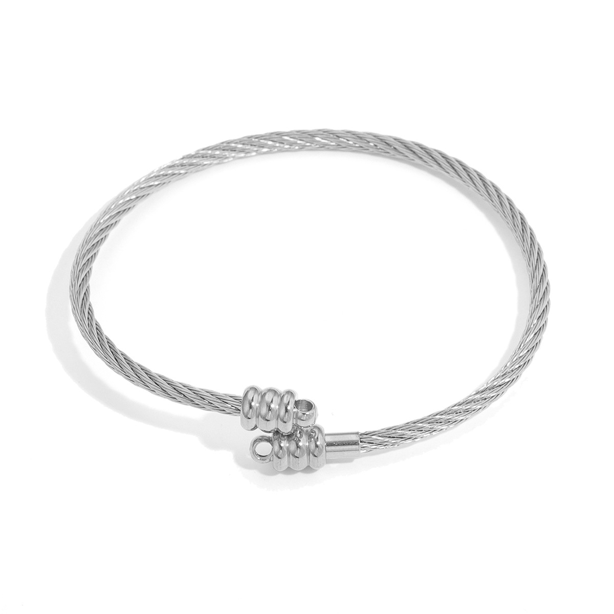 Acero inoxidable espiral ajustable pulsera DIY ajustable bobina pulsera accesorios vacío grado