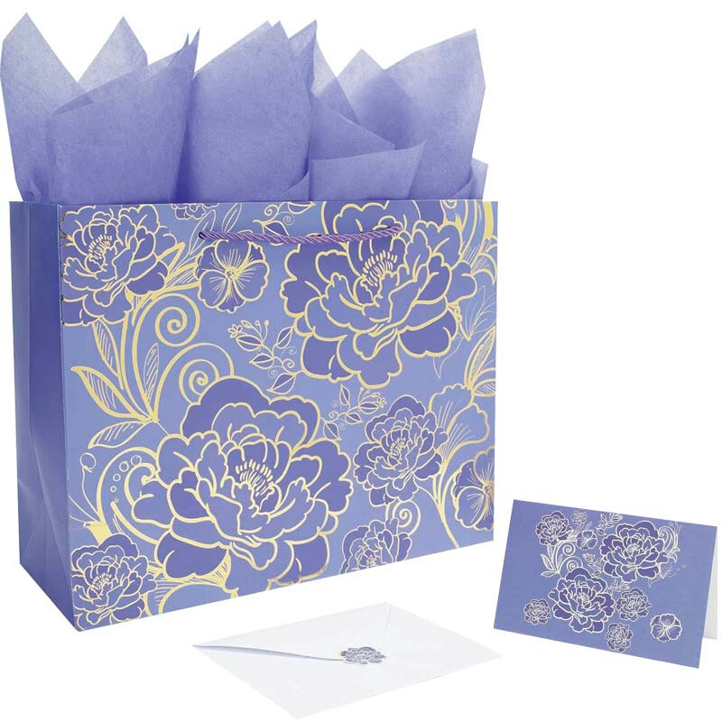Romantic Purple Rose Gift Bag Set, High-Quality Paper Bag, Mother's Day Souvenir Tote Bag, Wholesale in Stock Romantic Purple Rose Gift Bag Set, High-Quality Paper Bag, Mother's Day Souvenir Tote Bag, Wholesale in Stock