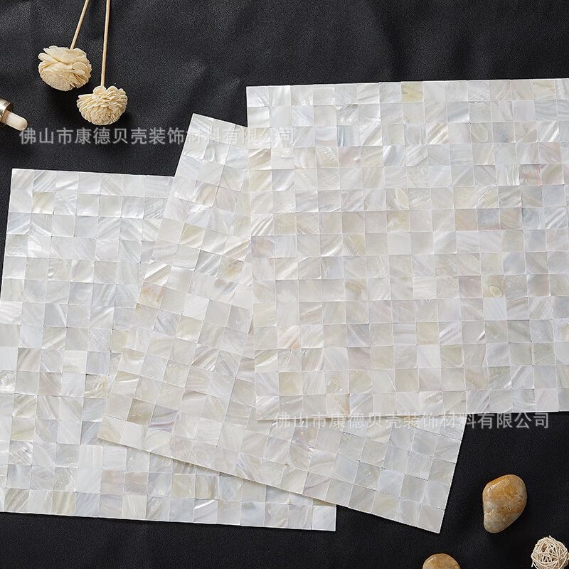 Shell mosaic tile White Natural Bathroom Kitchen Wall tile living room background self-adhesive fritillary wall sticker