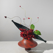 新中式仿真花假花售楼处酒店家具装饰永生花龙柳枝插花艺摆设摆件