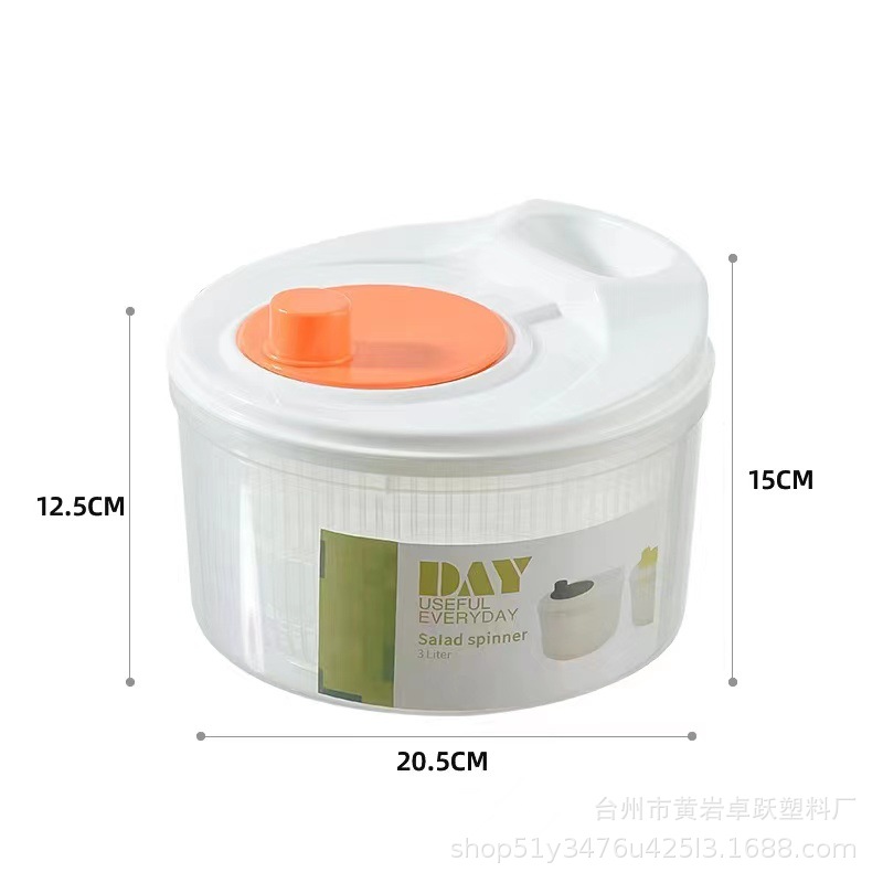 Deshidratador de verduras ensalada máquina de secado lavado de verduras cuenca cesta de agua dispositivo de drenaje manual de frutas lavado deshidratación artefacto DA36