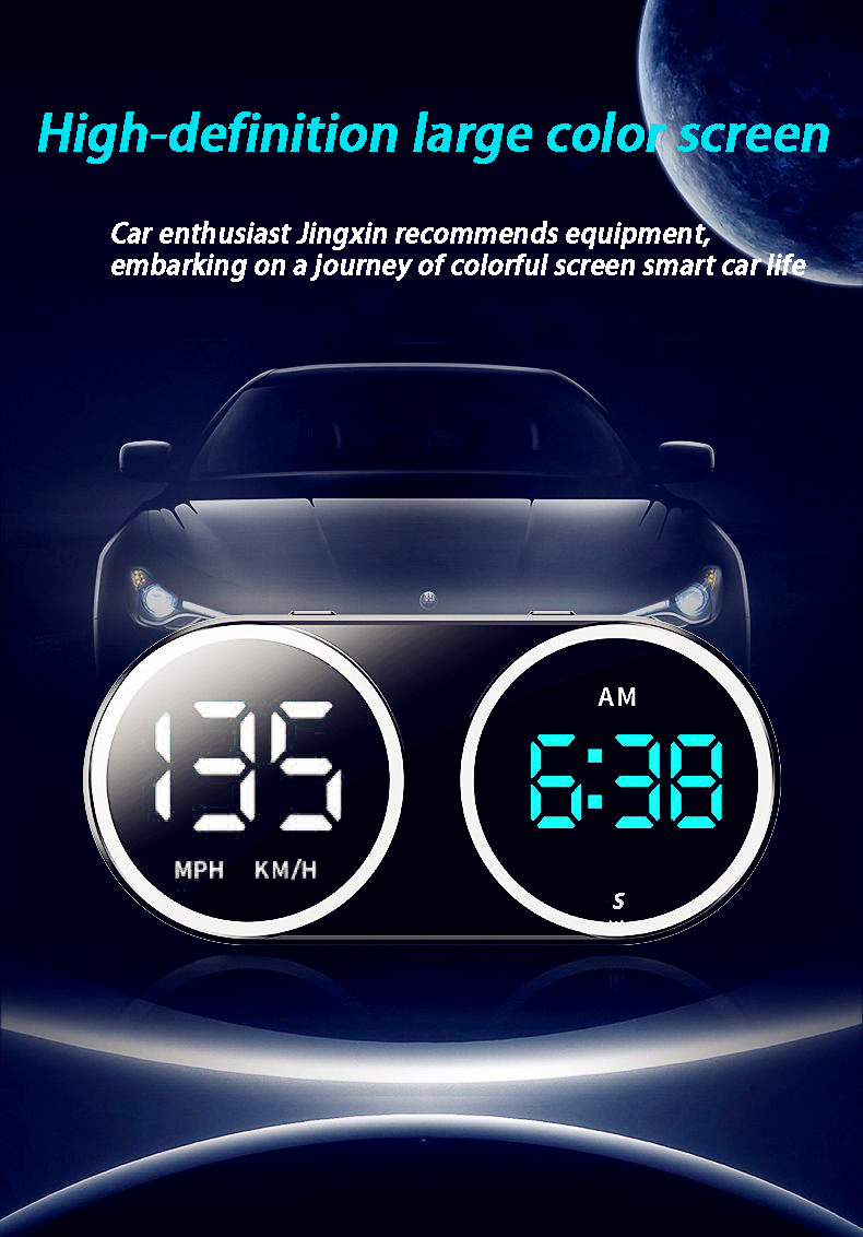 2025 New Hud Car Head-Up Display Cross-Border E-Commerce Dedicated Kmh/Mph Car Universal Manufacturer Direct Sales
