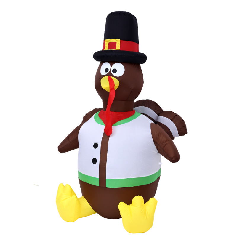 Decoración festiva transfronteriza de 1,8 m iluminación de color blanco Turquía Acción de Gracias / decoración de patio / molde inflable