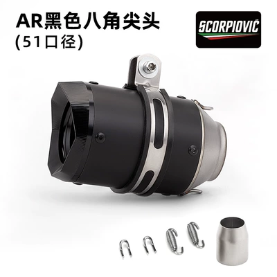 pipe AR tail section: Motorcycle exhaust pipe - ar-black-octagonal-tip-51mm