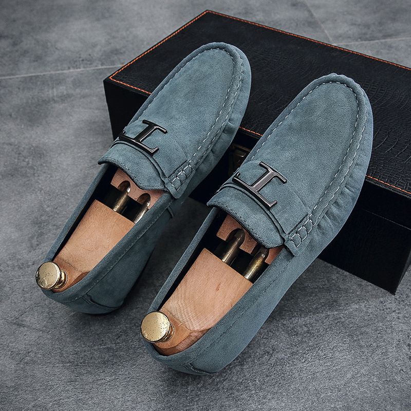 Spring Casual Loafers for Men, Versatile Trendy British Style Youth Slip-On Shoes, Hairstylist Men's Shoes