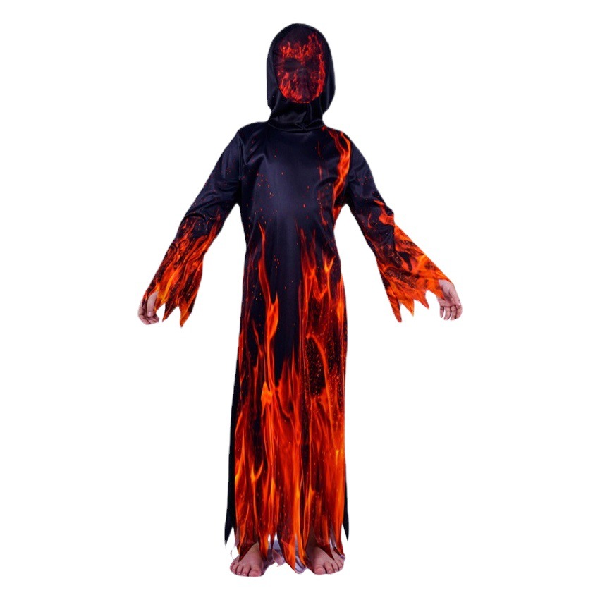 De Halloween DE LOS NIÑOS llama pequeño diablo traje Cosplay etapa del partido muerte rendimiento ropa