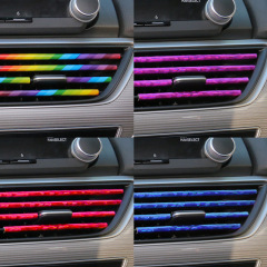 Car air conditioning outlet decorative strips, creative clip strips, modified interior supplies, U-shaped electroplated bright strips, color universal