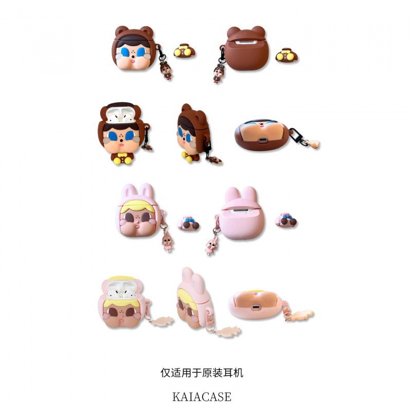 Adorable muñeca llorante hecha a mano con colgantes para AirPods Cover AirPods Pro Apple Headset Cover 2
