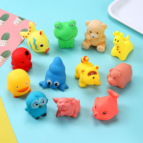 Plastic Clay Noodles Fun Cute Animal Duck Children Bath Play Water Baby Bathroom Bathing Smart Toy Wholesale