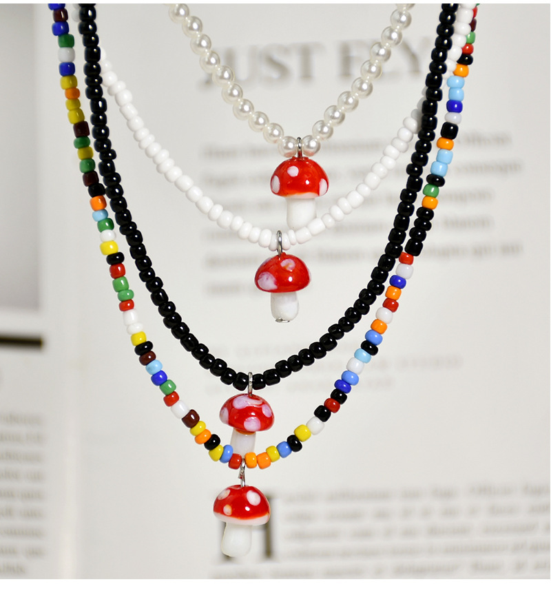 Mode Geometrische Perlen Ohne Eingelegte Anhänger Halskette display picture 3