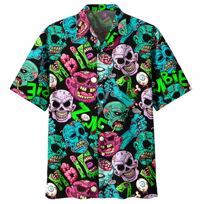 2022 Hawaii printing Short sleeved shirt Ouma Sandy beach Foreign trade Specifically for man shirt