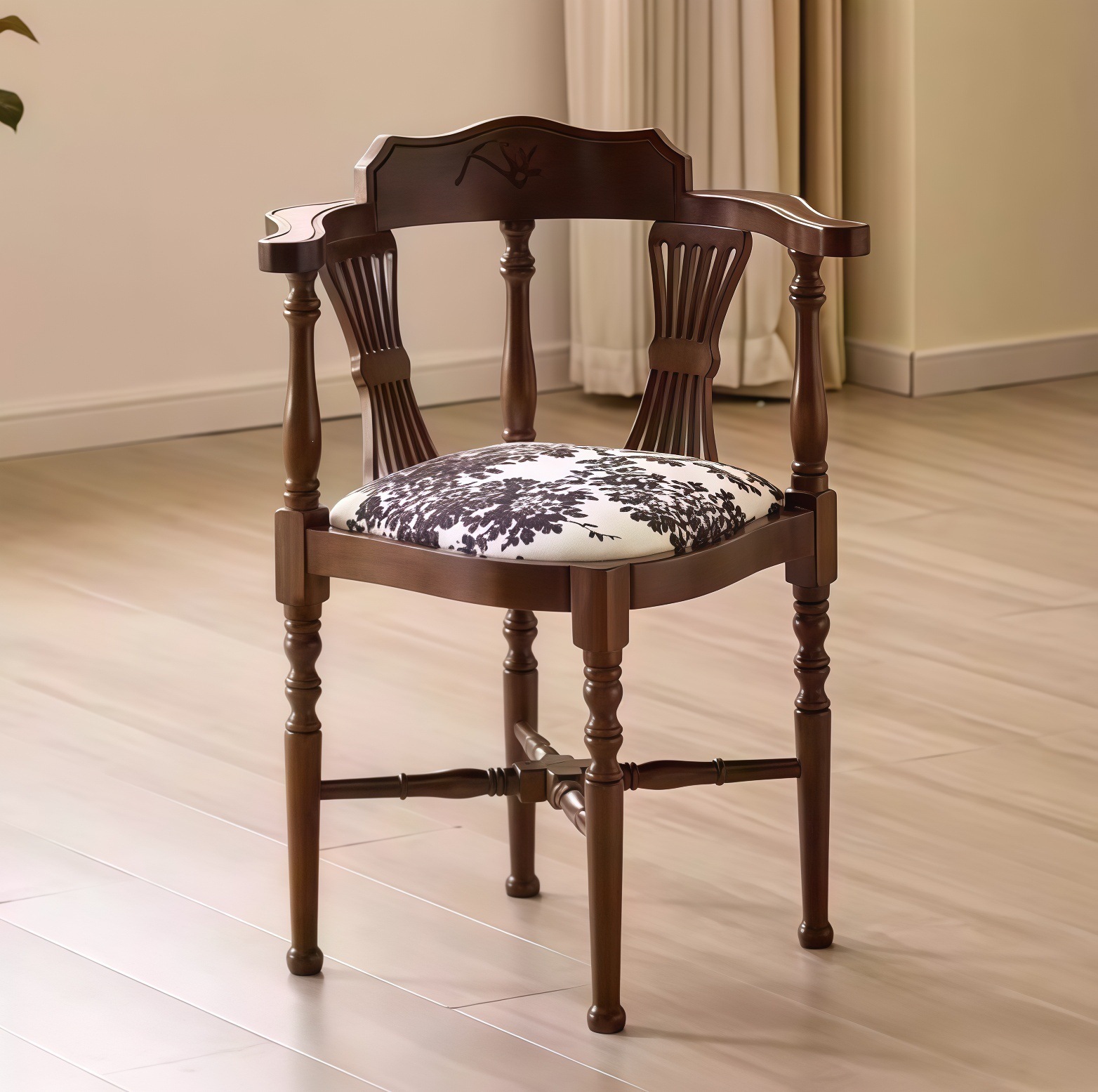 Sillas de comedor de madera sólida estilo retro francés estilo medieval diseño sillón de restaurante respaldo casero cocina de cocina