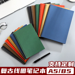 A5コイルノート印刷可能ロゴ表紙印刷クラフト紙内ページカスタム学校企業ビジネス