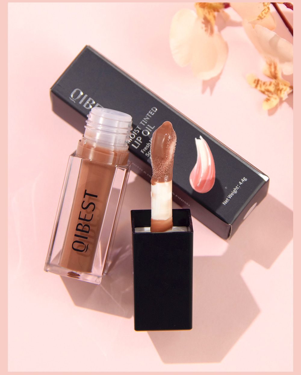 Carina QIBEST huile miroir eau verre glacé fille hydratant, hydratant et réparateur serré miel Dudu rouge à lèvres_voghion.com