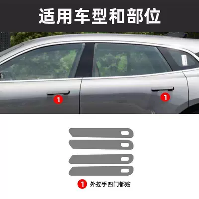 transparent interior film, taillight film, Car headlight protective film - 001-interior-film-door-handle-default
