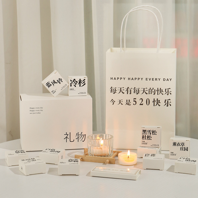 Aromatherapy Candle Handmade Soybean Wax Fragrance Hidden Poetry Fragrance Gift Candle Gift Set Practical Gift for Mom