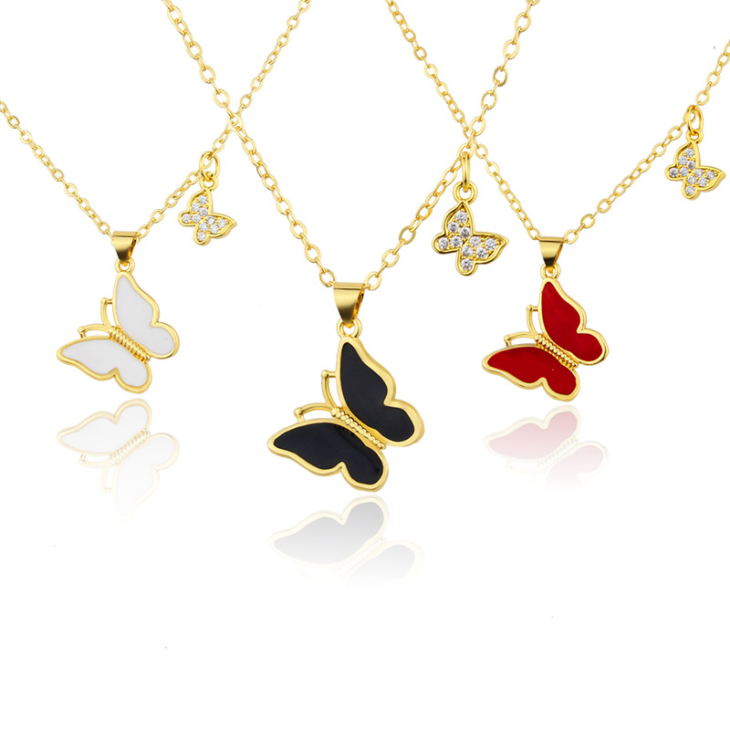 European and American Ins Cross-Border New Arrival Butterfly Necklace Womenu0027s Foreign Trade in S