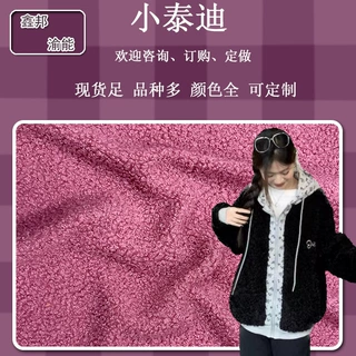 鑫邦现货印染圈圈绒布料 服装玩具沙发小颗粒泰迪绒面料批发