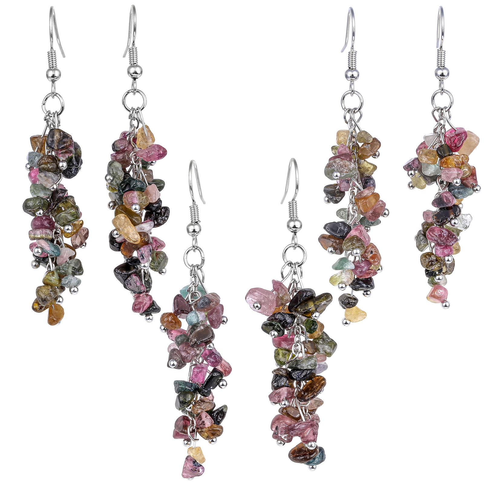Crystal Material Fruit Pattern Women's Gender Wholesale Jewelry Sweet Fruit Crystal Polishing Drop Earrings Ear Hook