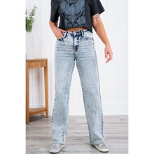 I 28046 Straight Leg Denim Pants Women ֱͲţ�п� �羳