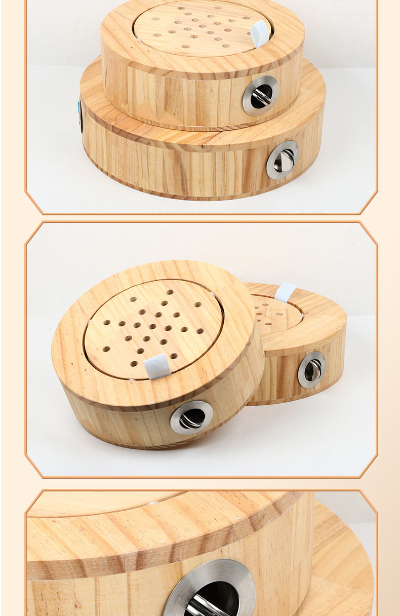 Solid Wood Moxibustion Stool Seat Warm Moxa Device for Hip and Lower Back Home Use Small Size in use
