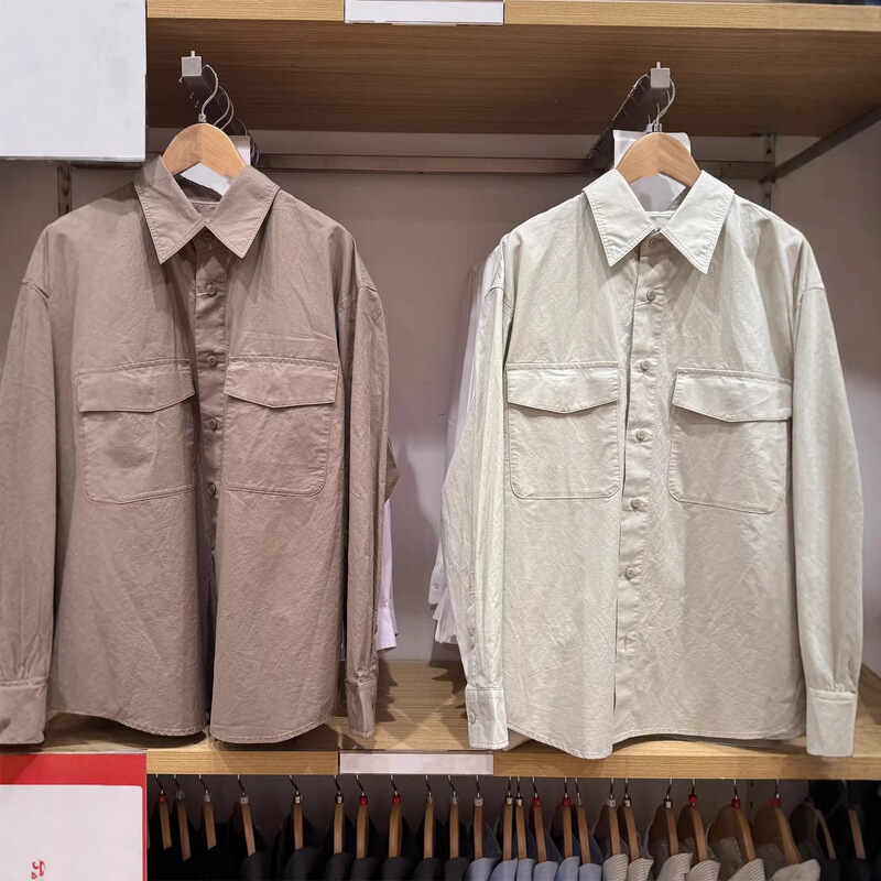 2026 Spring Men's and Women's Workwear Loose Shirts/Couple Style Long-Sleeved Shirts Solid Color Thin Jackets 484136 2026 Spring Men's and Women's Workwear Loose Shirts/Couple Style Long-Sleeved Shirts Solid Color Thin Jackets 484136