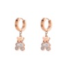 Brand cute earrings stainless steel, European style, with little bears, wholesale