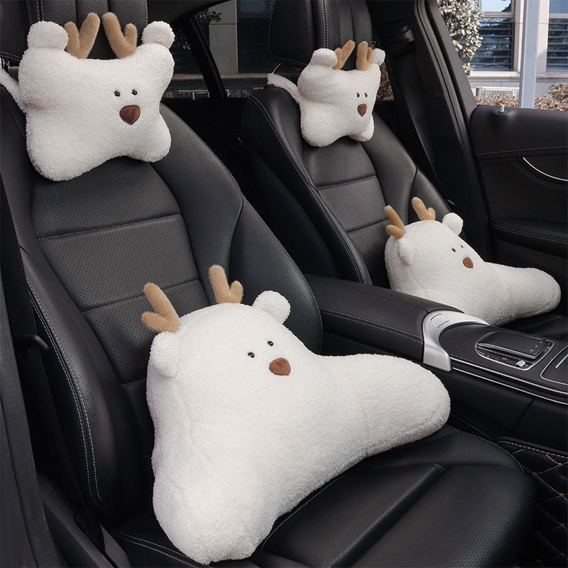 자동차 인테리어 머리 받침 요추 카시트 목 베개 귀여운 여성 쿠션 한 쌍의 베개 공장 도매