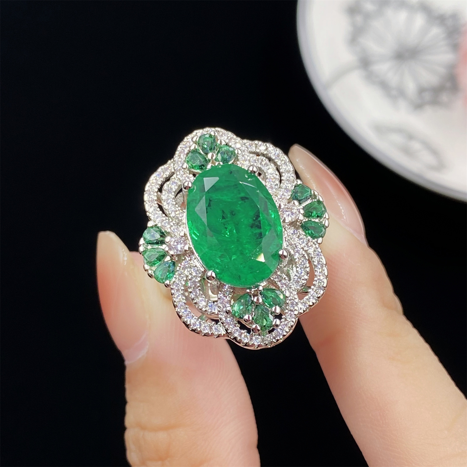 Tourmaline one size elegant ring