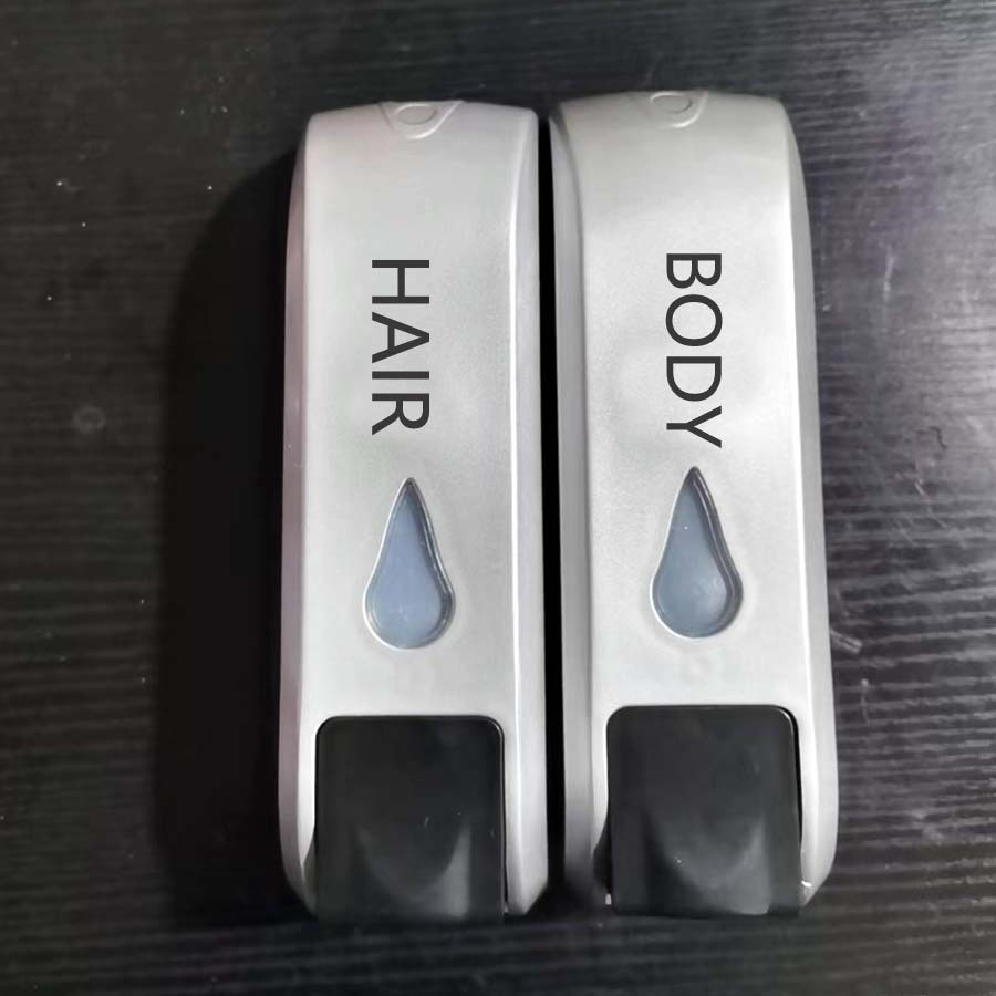 Dispensador de jabón de doble cabezal de tres cabezales de Amazon eBay Dispensador de jabón desinfectante para manos de un solo cabezal estándar inglés montado en la pared