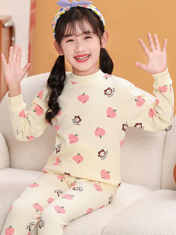 儿童秋衣秋裤男童纯棉保暖内衣宝宝全棉毛衫睡衣套装女童衬衣衬裤|undefined