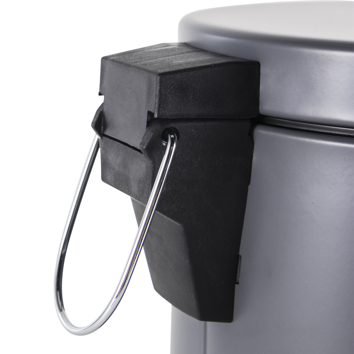 Transfronterizo 12L pistola gris pie pie tapa tapa tapa tapa pie basura con cubierta cocina doméstica almacenamiento sanitario barril limpio