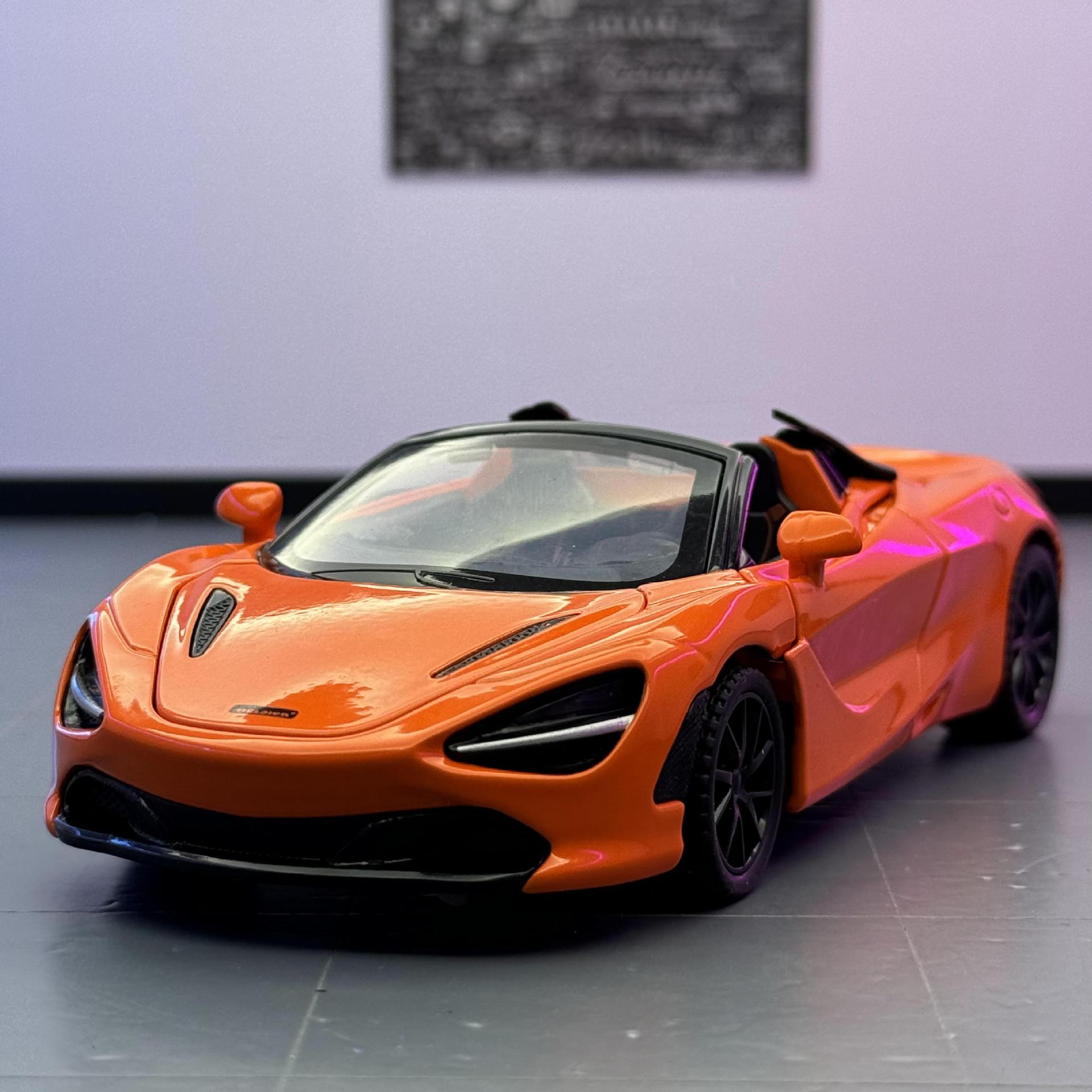 Lijiaxin modelo de coche de aleación 1:32 McLaren 720S coche deportivo retroceso juguetes para niños decoración de modelo de sonido