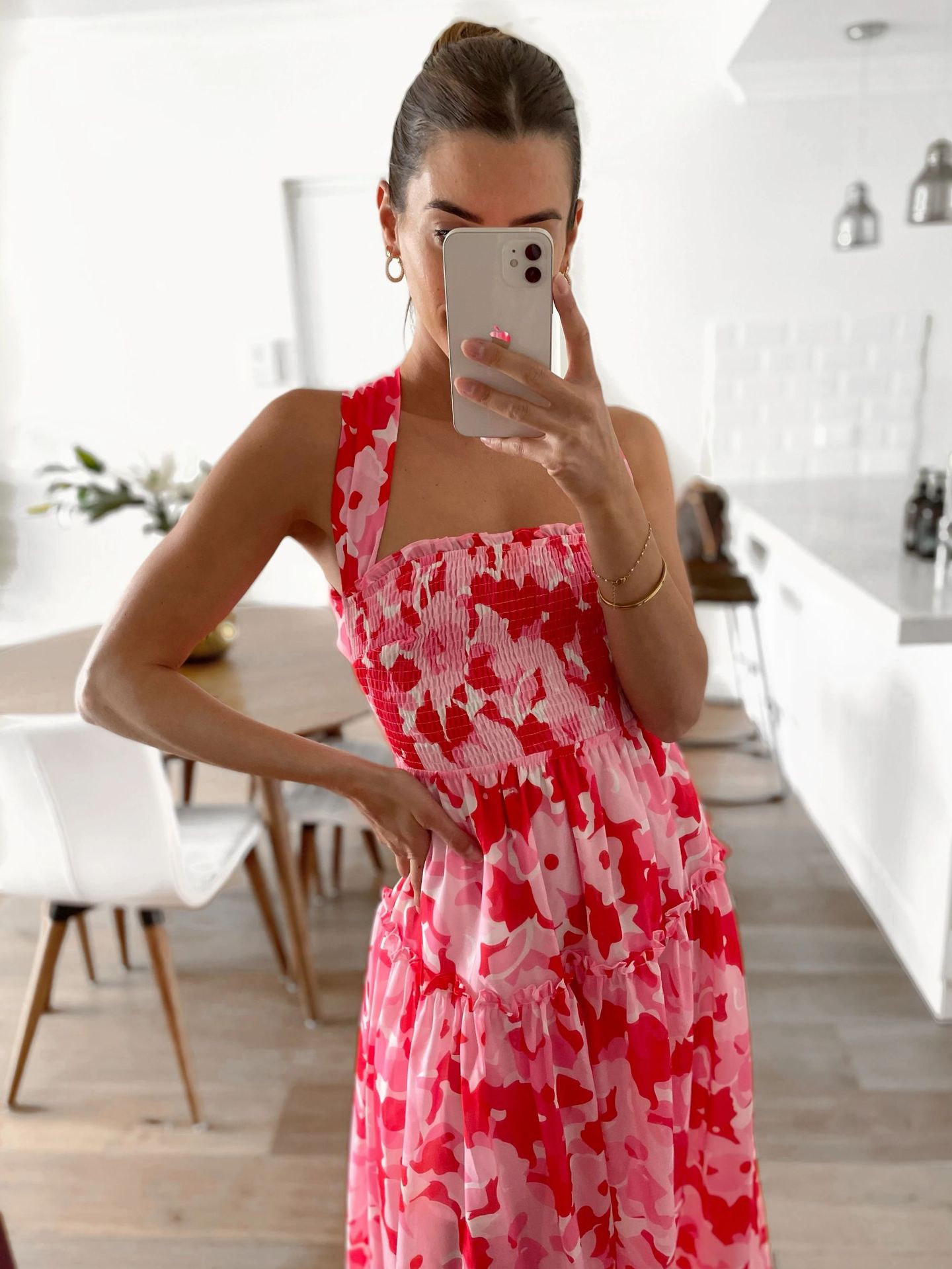 Spring Summer Pleated Strap Dress Casual Vacation Stringy Selvedge Dress