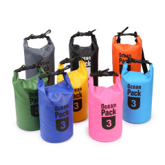 Factory Direct Sale Cross-border Waterproof Bucket Bag Beach Waterproof Bag Rafting Travel Swimming Beach Backpack Storage Bag