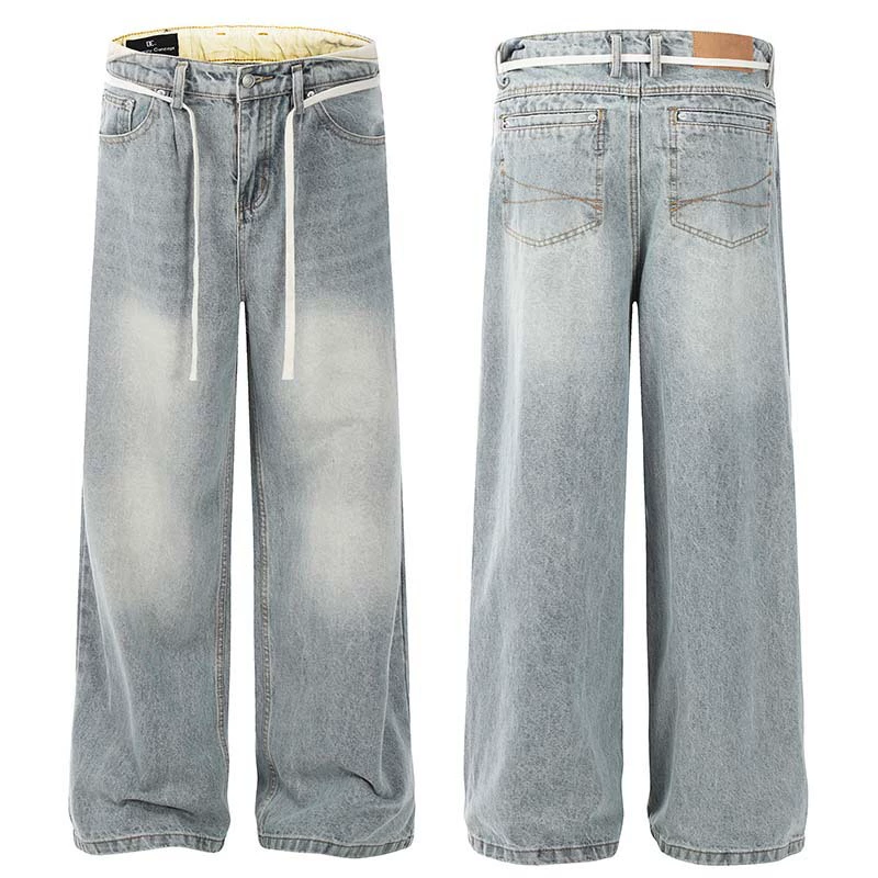 Рetро джинсы, повседневные брюки, американский стиль, oversize