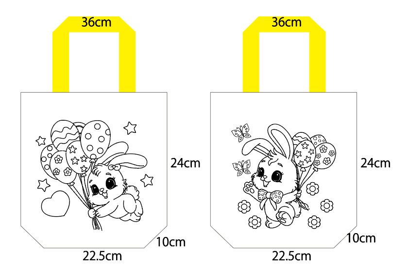 Niños hechos a mano DIY pintando bolsas de graffiti personalizadas regalo de jardín de infantes dibujos animados no tejidos pintura relleno bolsas de mano