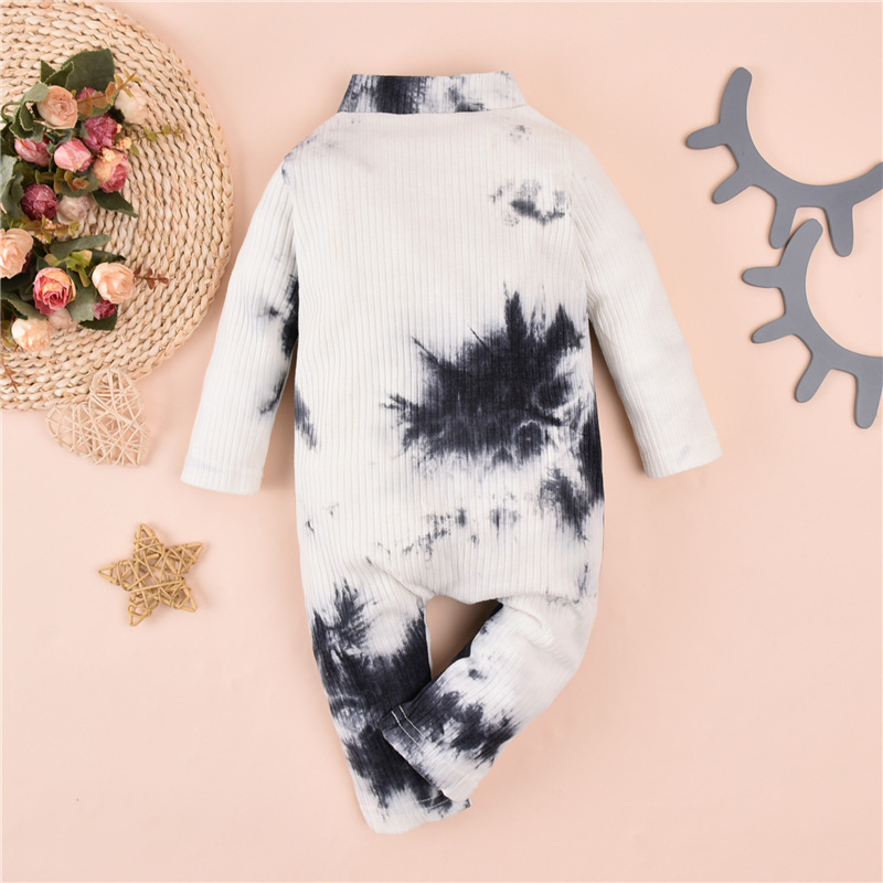 2021 Autumn Children's Clothing New Baby Long-sleeved Jumpsuit Chinese Style Ink Painting Boys And Girls Tie-dyed Jumpsuit display picture 10