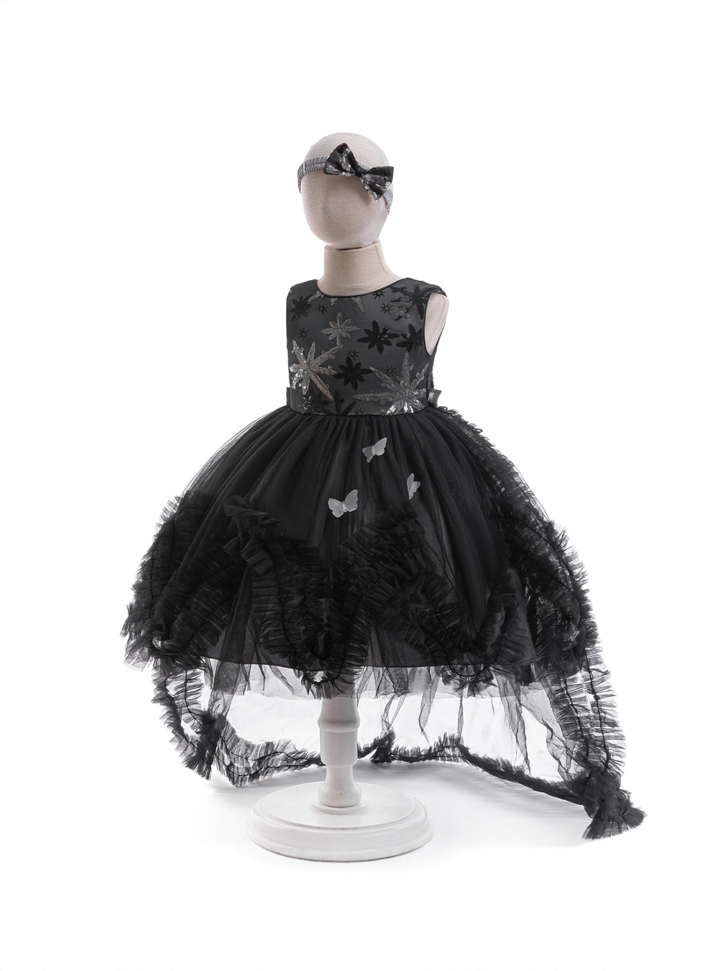 Nuevos vestidos de niñas transfronterizos vestidos de princesa de Halloween vestidos de malla vestidos de cola