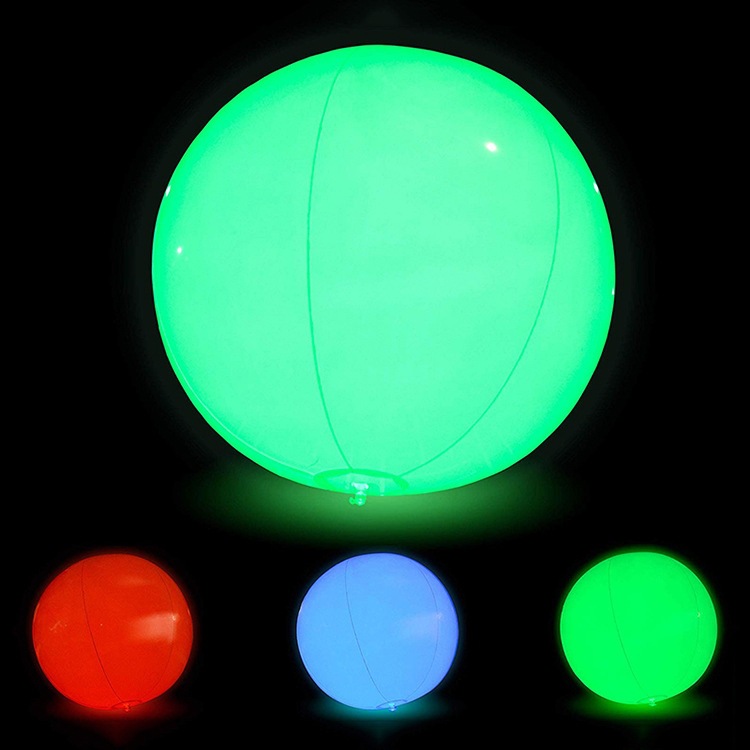 Manufacturer's In-Stock Pvc Inflatable Luminous Ball, Remote-Controlled Led Flashing Ball for Outdoor Parties, 16 Color-Changing Beach Inflatable Balls