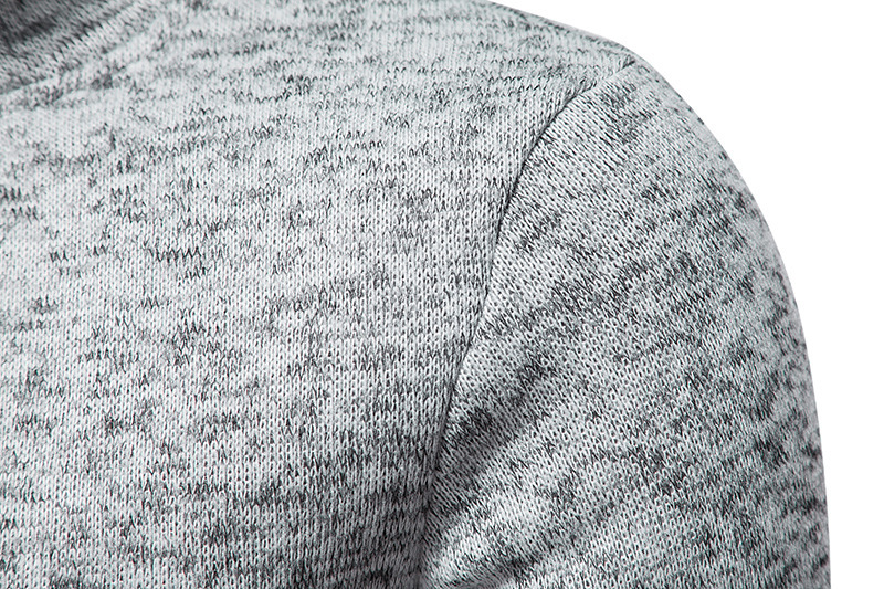 Herren Strickpullover Mit Reißverschluss Und Stehkragen_voghion.com