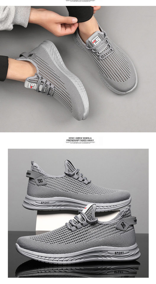 Giày thể thao nam dệt kim thoáng khí, đế bằng, kiểu sneaker năng động — 507-màu cà phê, 507-màu xám, 507-màu đen, 507-Màu cà phê [đóng hộp] chi tiết 18