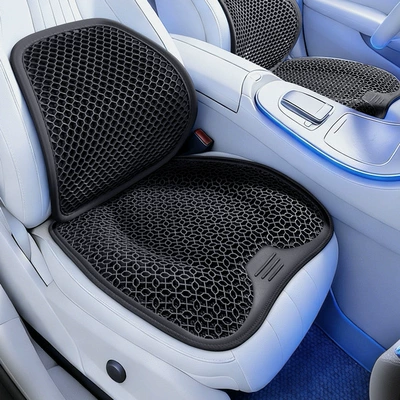Waist support, Four Seasons Car Summer Lumbar Support - 26-types-of-gel-obsidian-black-seat-cushion-lumbar-support