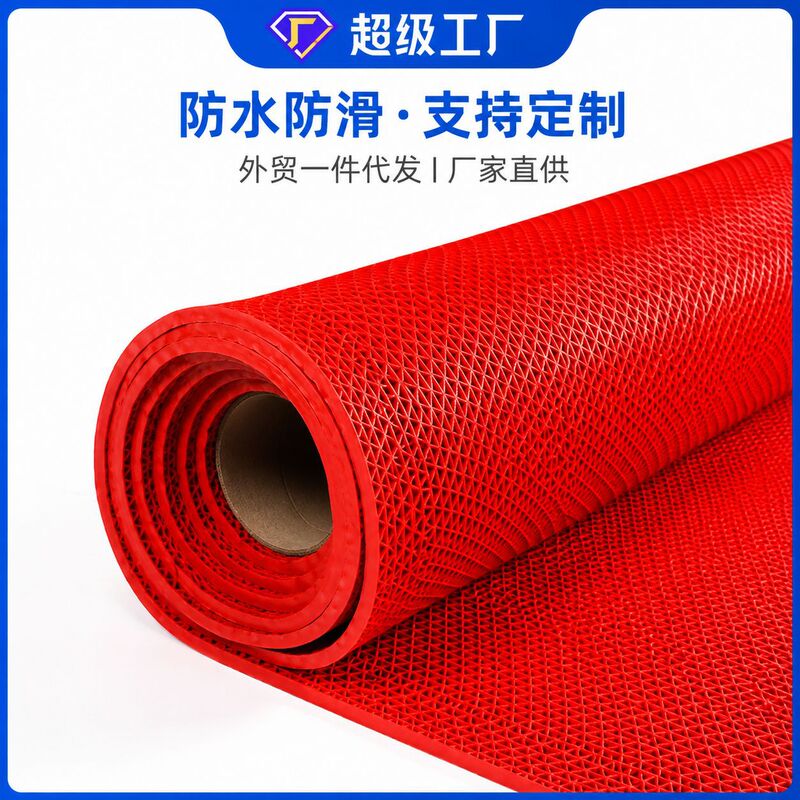 Customized Hollow Waterproof Swimming Pool Anti-Slip Mat from Foreign Trade Factory, Pvc Thickened Bathroom Anti-Slip Mat, Plastic Kitchen Mat