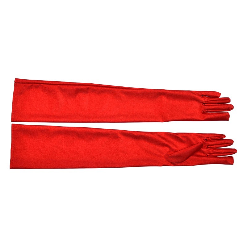 Guantes de protección solar extra elásticos de estilo fino de verano personalizado para mujer Guantes blancos de baile cuadrado Guantes de espectáculo de Halloween