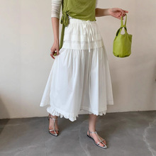 2025夏季新品甜美纯色减龄百搭女松紧腰半身裙遮肉显瘦裙子